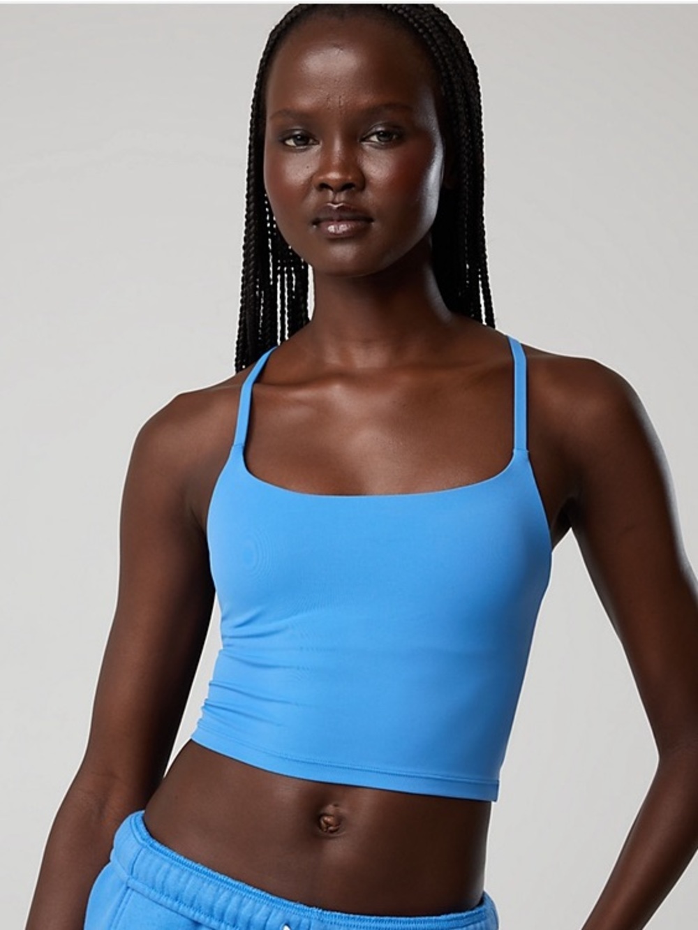 NWT Aerie Real Me XTRA Strappy
Longline Sports Bra in Blue Horizon Sz S.